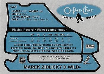 2008-09 O-Pee-Chee - 1979-80 Retro #141 Marek Zidlicky Back
