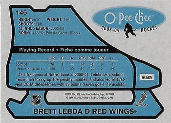 2008-09 O-Pee-Chee - 1979-80 Retro #145 Brett Lebda Back