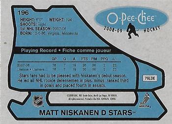 2008-09 O-Pee-Chee - 1979-80 Retro #196 Matt Niskanen Back