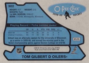 2008-09 O-Pee-Chee - 1979-80 Retro #302 Tom Gilbert Back