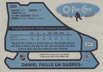 2008-09 O-Pee-Chee - 1979-80 Retro #353 Daniel Paille Back