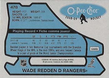 2008-09 O-Pee-Chee - 1979-80 Retro #478 Wade Redden Back