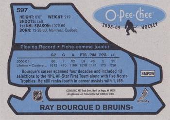 2008-09 O-Pee-Chee - 1979-80 Retro #597 Ray Bourque Back