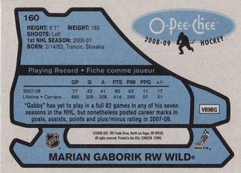 2008-09 O-Pee-Chee - 1979-80 Retro #160 Marian Gaborik Back