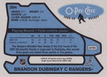 2008-09 O-Pee-Chee - 1979-80 Retro #284 Brandon Dubinsky Back