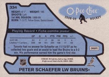 2008-09 O-Pee-Chee - 1979-80 Retro #334 Peter Schaefer Back