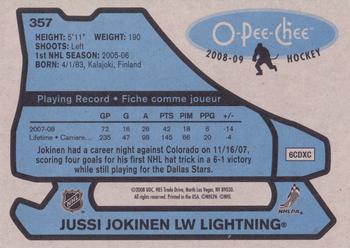 2008-09 O-Pee-Chee - 1979-80 Retro #357 Jussi Jokinen Back