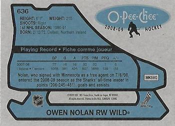 2008-09 O-Pee-Chee - 1979-80 Retro #636 Owen Nolan Back