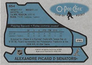 2008-09 O-Pee-Chee - 1979-80 Retro #654 Alexandre Picard Back
