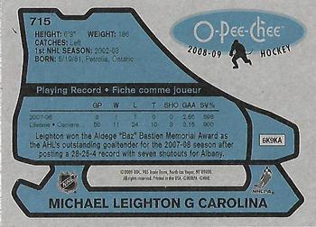 2008-09 O-Pee-Chee - 1979-80 Retro #715 Michael Leighton Back
