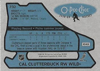 2008-09 O-Pee-Chee - 1979-80 Retro #732 Cal Clutterbuck Back