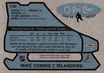 2008-09 O-Pee-Chee - 1979-80 Retro #736 Mike Comrie Back
