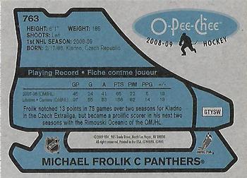 2008-09 O-Pee-Chee - 1979-80 Retro #763 Michael Frolik Back