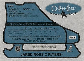 2008-09 O-Pee-Chee - 1979-80 Retro #778 Jared Ross Back