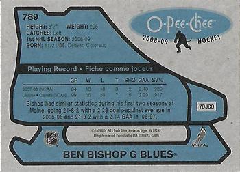 2008-09 O-Pee-Chee - 1979-80 Retro #789 Ben Bishop Back