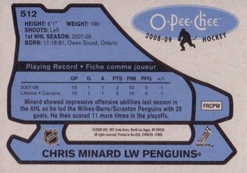 2008-09 O-Pee-Chee - 1979-80 Retro #512 Chris Minard Back