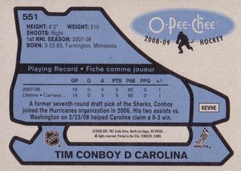 2008-09 O-Pee-Chee - 1979-80 Retro #551 Tim Conboy Back