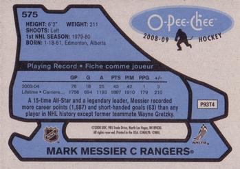 2008-09 O-Pee-Chee - 1979-80 Retro #575 Mark Messier Back