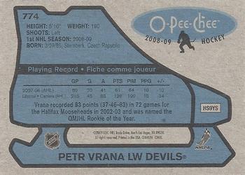 2008-09 O-Pee-Chee - 1979-80 Retro #774 Petr Vrana Back