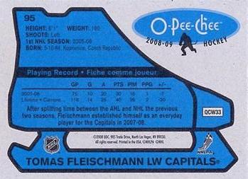 2008-09 O-Pee-Chee - 1979-80 Retro #95 Tomas Fleischmann Back
