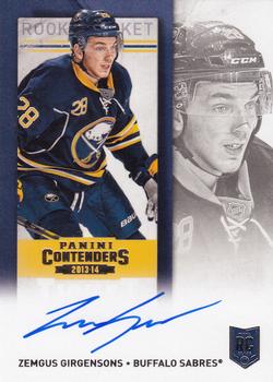 2013-14 Panini Contenders #250a Zemgus Girgensons Front