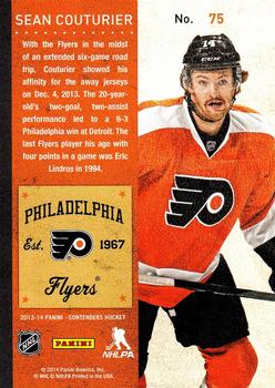 2013-14 Panini Contenders #75 Sean Couturier Back