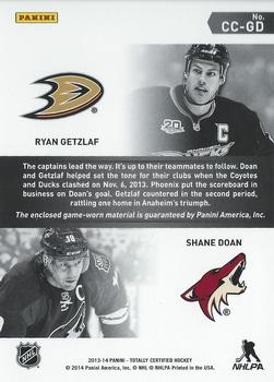 2013-14 Panini Totally Certified - Certified Competitors Jerseys Red #CC-GD Ryan Getzlaf / Shane Doan Back