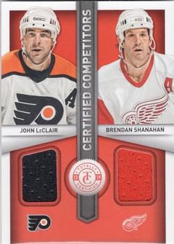 2013-14 Panini Totally Certified - Certified Competitors Jerseys Red #CC-LS John LeClair / Brendan Shanahan Front