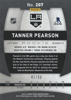 2013-14 Panini Totally Certified - Platinum Blue #207 Tanner Pearson Back