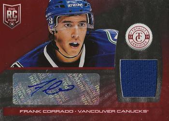 2013-14 Panini Totally Certified - Rookie Autograph Platinum Red Jersey #224 Frank Corrado Front