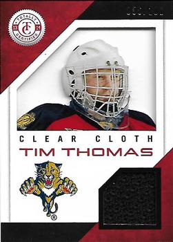 2013-14 Panini Totally Certified - Clear Cloth Red Jersey #CL-TTH Tim Thomas Front