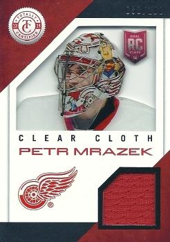 2013-14 Panini Totally Certified - Clear Cloth Red Jersey #CL-PMR Petr Mrazek Front