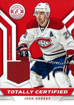 2013-14 Panini Totally Certified - Jerseys Red #TC-JG Josh Gorges Front