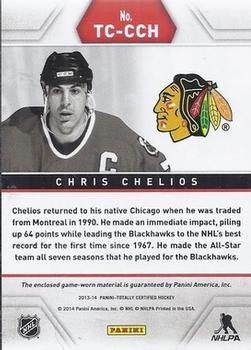 2013-14 Panini Totally Certified - Jerseys Red #TC-CCH Chris Chelios Back