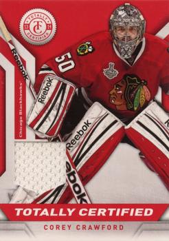 2013-14 Panini Totally Certified - Jerseys Red #TC-CCR Corey Crawford Front