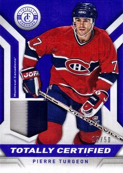 2013-14 Panini Totally Certified - Jerseys Prime Blue #TC-PT Pierre Turgeon Front