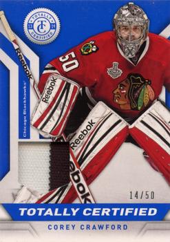 2013-14 Panini Totally Certified - Jerseys Prime Blue #TC-CCR Corey Crawford Front