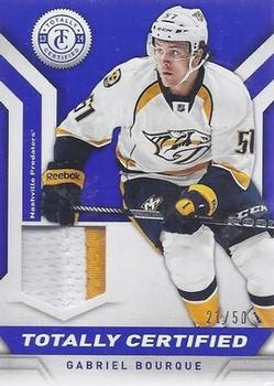 2013-14 Panini Totally Certified - Jerseys Prime Blue #TC-BGB Gabriel Bourque Front