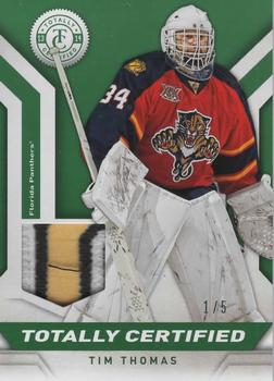 2013-14 Panini Totally Certified - Jerseys Patch Green #TC-TTH Tim Thomas Front