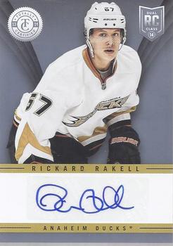 2013-14 Panini Totally Certified - Rookie Signatures #TR-RR Rickard Rakell Front