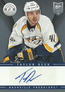2013-14 Panini Totally Certified - Rookie Signatures #TR-TB Taylor Beck Front
