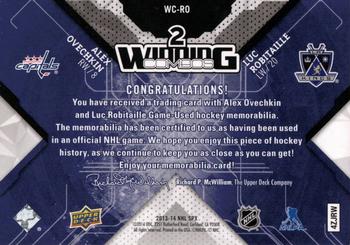 2013-14 SPx - Winning Combos #WC-RO Alexander Ovechkin / Luc Robitaille Back