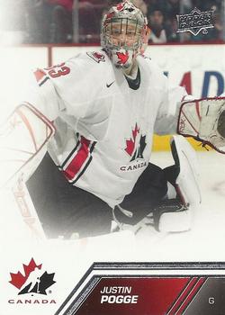 2013 Upper Deck Team Canada #56 Justin Pogge Front