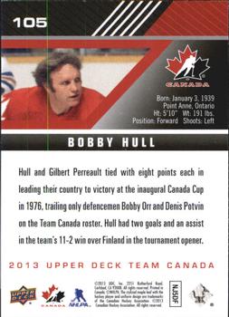2013 Upper Deck Team Canada #105 Bobby Hull Back