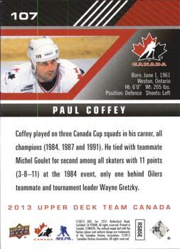 2013 Upper Deck Team Canada #107 Paul Coffey Back