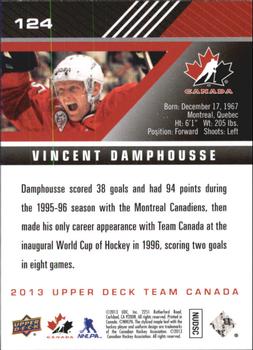 2013 Upper Deck Team Canada #124 Vincent Damphousse Back