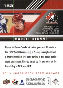 2013 Upper Deck Team Canada #153 Marcel Dionne Back