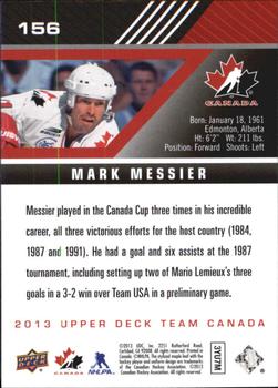 2013 Upper Deck Team Canada #156 Mark Messier Back