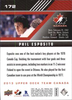 2013 Upper Deck Team Canada #172 Phil Esposito Back