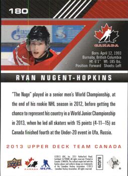 2013 Upper Deck Team Canada #180 Ryan Nugent-Hopkins Back